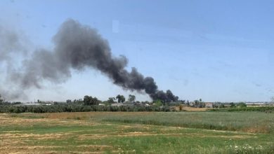 صورة إسرائيل.. اندلاع حريق كبير قرب مطار بن غوريون
